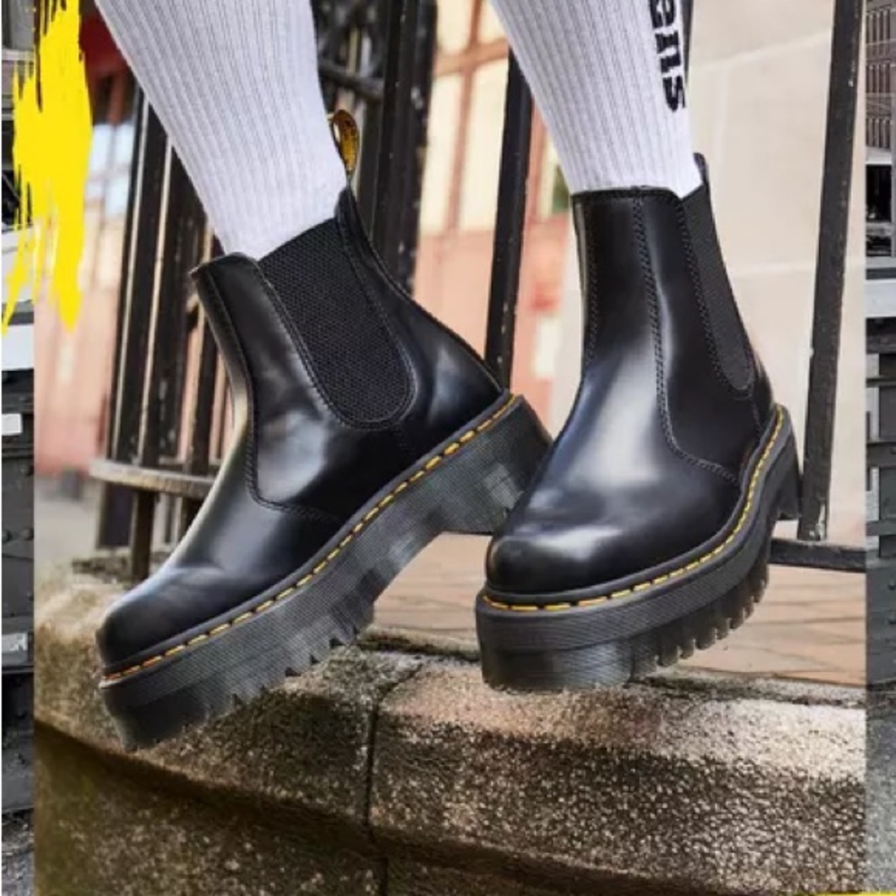 Dr. Martens Black Leather Ankle Boots